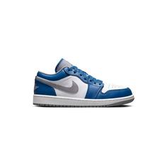 کفش نایک ایرجردن 1 ساق کوتاه آبی طوسی Nike Air Jordan 1 Low True Blue Grey