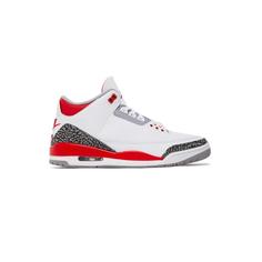 کتونی نایک ایرجردن 3 سفید سیمانی قرمز Nike Air Jordan 3 Retro Fire Red