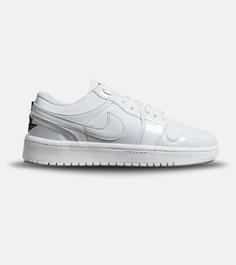 کفش کتانی مردانه سفید ورنی نایک NIKE jordan 1 مدل 5963