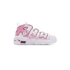 کتونی نایک ایر آپتمپو سفید صورتی گل دار Nike Air More Uptempo White Pink Cherry Blossoms