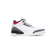 کتونی نایک ایرجردن 3 سفید سیمانی قرمز مشکی Nike Air Jordan 3 Retro Denim SE Fire Red