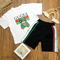 تیشرت شلوارک اسپرت سفید GUCCI کد 1184