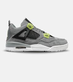 کتانی ساقدار مردانه طوسی مشکی سبز Nike air jordan 4 مدل 4851