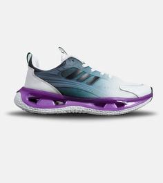 کفش کتانی مردانه سفید آبی بنفش ADIDAS bonce running مدل 6065