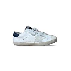 کتونی کژوال گلدن گوس چسبی سفید سورمه ای Golden Goose Superstar White Navy Blue