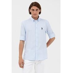 پیراهن آستین بلند مردانه رصان آبی برند u s polo assn frzn.62334