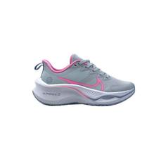 کتونی پیاده روی نایک زوم ایکس لبخند طوسی صورتی Nike Running Air Zoom Smile Gray Pink