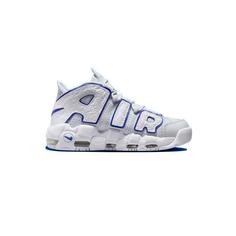 کتونی نایک ایر آپتمپو طوسی سفید آبی نقش برجسته Nike Air More Uptempo Embossed White Royal