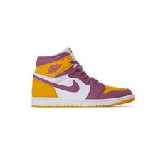 کتونی نایک ایرجردن 1 زرد و زرشکی Nike Air Jordan 1 Retro High OG Brotherhood