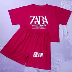 ست تیشرت کراپ و شورتک زنانه ZARA    فری سایز (سایز 38 تا 44)    جنس نخ پنبه