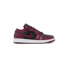 کفش نایک ایرجردن 1 ساق کوتاه مشکی زرشکی Nike Air Jordan 1 Low Dark Beetroot