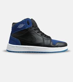 کفش کتانی مردانه و زنانه ساقدار مشکی آبی NIKE jordan 1 مدل 6217