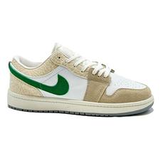 کفش کتانی اسپرت مردانه رنگ کرم سبز مدل نایک NIKE Jordan 1 low کد 71533