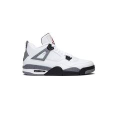 کفش نایک ایرجردن 4 سفید طوسی سیمانی Nike Air Jordan 4 Retro White Cement