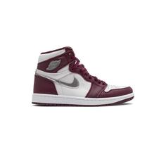 کتونی نایک ایرجردن 1 زرشکی نقره ای Nike Air Jordan 1 Retro High OG Bordeaux