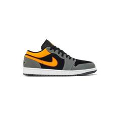 کفش نایک ایرجردن 1 ساق کوتاه طوسی نارنجی Nike Air Jordan 1 Low SE Vivid Orange