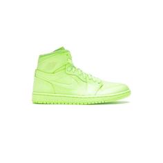 کفش نایک ایرجردن 1 ساق بلند سبز فسفری Nike Air Jordan 1 High Barley Volt Green