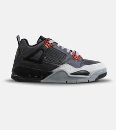 کتانی ساقدار زنانه و مردانه طوسی قرمز سفید Nike air jordan 4 مدل 6021