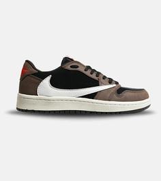 کفش کتانی مردانه قهوه ای مشکی نایک NIKE travis scott مدل 5978