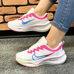 کتانی اسپرت زنانه مدل نایک زوم NIKE_ZOOM رنگ سفید سرخ آبی کد 41741