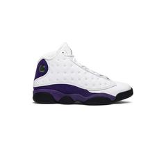 کتونی نایک ایرجردن 13 سفید بنفش لیکرز Nike Air Jordan 13 Retro Lakers