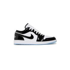 کفش نایک ایرجردن 1 ساق کوتاه مشکی سفید ورنی Nike Air Jordan 1 Low SE Concord