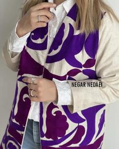 مانتو کتی بخارادوزی Neleen (بنفش)‎‎