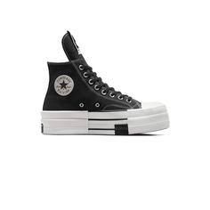 کفش کانورس آل استار ریک اونس اردکی لژ بلند مشکی Converse Chuck 70 High Rick Owens x DRKSHDW DBL DRKSTAR