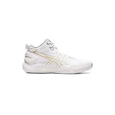 کتونی والیبال اسیکس ژل برست 26 سفید طلایی Asics Gel Burst 26 White gold