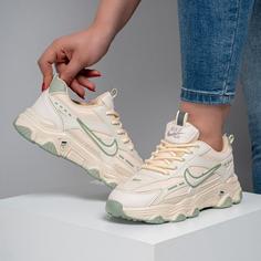 کفش و کتانی زنانه و دخترانه مدل نایک NIKE رنگ کرم سبز کد A139