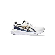 کتونی رانینگ اسیکس کایانو 30 سفید سورمه ای طلایی Asics Gel Kayano 30 White Deep Ocean Blue Gold