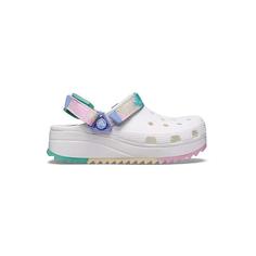 صندل کراکس سفید سبز صورتی Crocs Classic Hiker Clog White Green Pink