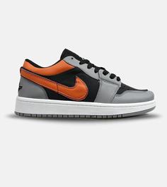 کفش کتانی مردانه طوسی مشکی نارنجی نایک NIKE jordan 1 مدل 5479