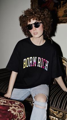 تیشرت مدل TIE DYE مشکی برند بورن ریچ | bornrich