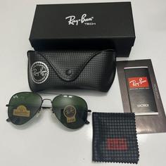 عینک آفتابی ریبن خلبانی RayBan مدل 3025 شیشه سبز فریم مشکی 