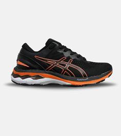 کتانی بزرگ پا مشکی نارنجی ASICS GEL-KAYANO 27 مدل 5711