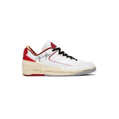 کتونی نایک مردانه ایرجردن 2 سفید قرمز Air Jordan 2 Retro Low SP Off White