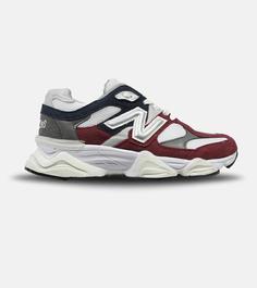 کفش کتانی زنانه زرشکی سفید طوسی NEW BALANCE 9060 مدل 4197