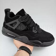 کفش جردن 4 بلک کت مردانه رویه سوییت  41 تا 44 ( کتونی جردن  -  jordan 4 black cat - کفش ایر جردن 4 - air jordan ) 