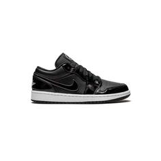 کتونی نایک ایرجردن 1 ساق کوتاه مشکی ورنی Nike Air Jordan 1 Low Black Space Jam