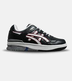 کفش کتانی مردانه مشکی سفید قرمز ASICS TIGER RUNNER II مدل 5680