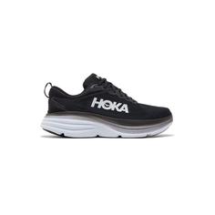 کفش رانینگ هوکا باندی 8 مشکی سفید Hoka Bondi 8 2E Wide Black White