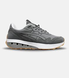 کفش کتانی مردانه خاکستری ASICS gel extreme 33 مدل 5502