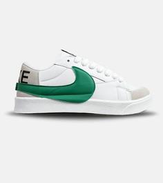 کفش نایک مردانه و زنانه سفید سبز Nike Blazer Low 77 Jumbo مدل 5607