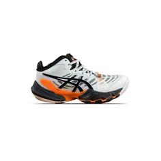 کتونی تخصصی والیبال اسیکس متارایز سفید مشکی نارنجی Asics Metarise White Black Orange