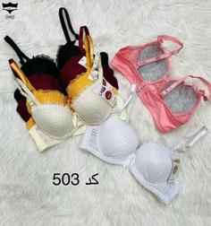 سوتین اسفنجی فنردار فانتزی دخترانه کد ۵۰۳کاپ A👙 بسته 6 تایی