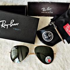 عینک خلبانی ریبن یووی پلاریزه اصلی شیشه سنگ rayban p 3025