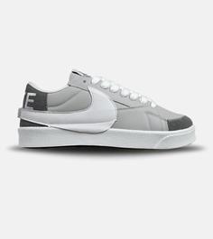 کفش نایک مردانه و زنانه طوسی سفید Nike Blazer Low 77 Jumbo مدل 5610