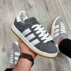 کفش و کتانی مردانه مدل ADIDASCAMPUS آدیداس کامپوس رنگ طوسی سفید کد 57892