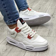 کفش و کتانی مردانه رنگ سفید قرمز مدل NIKE AIR JORDAN 4 جردن ایر کد 200972